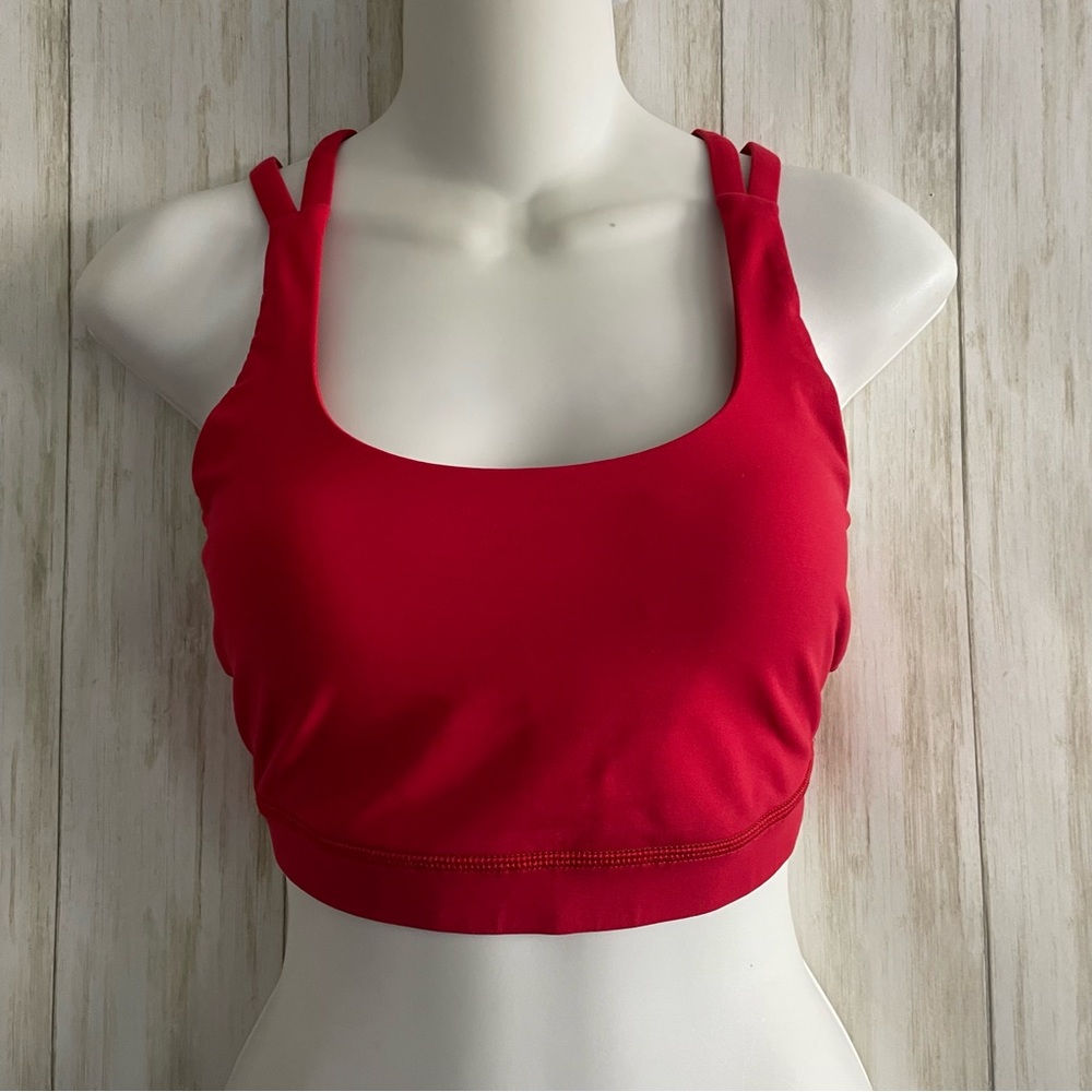 Lululemon Sports Bra Cross Straps Red 8